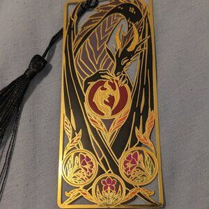 Fourth Wing metal bookmark